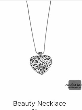 Park Lane Silver Filigree Heart Pendant Necklace
